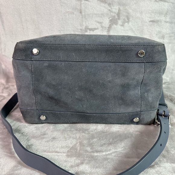 Rebecca Minkoff MAB Suede Hobo Shoulder Steep Gray  Bag - Picture 8 of 16